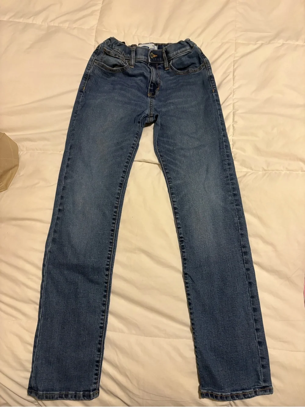 Old Navy Kids Boys Slim Jeans - Dark Blue with Tan Stitching